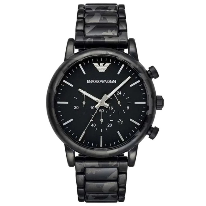 Emporio Armani AR11045 Luigi Black Stainless Steel Chronograph Men's Watch