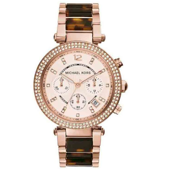 Michael Kors Parker Chrono Ladies Rose Gold Watch MK5538