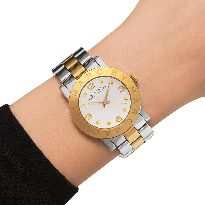 Marc Jacobs MBM3139 AMY Silver Two-Tone Stainless Steel Ladies Watch