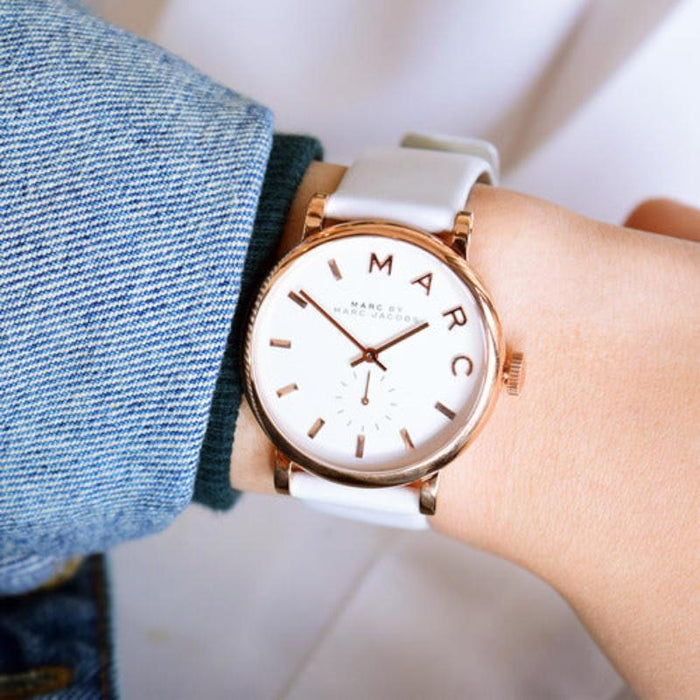 Marc Jacobs MBM1283 White Leather Ladies Watch