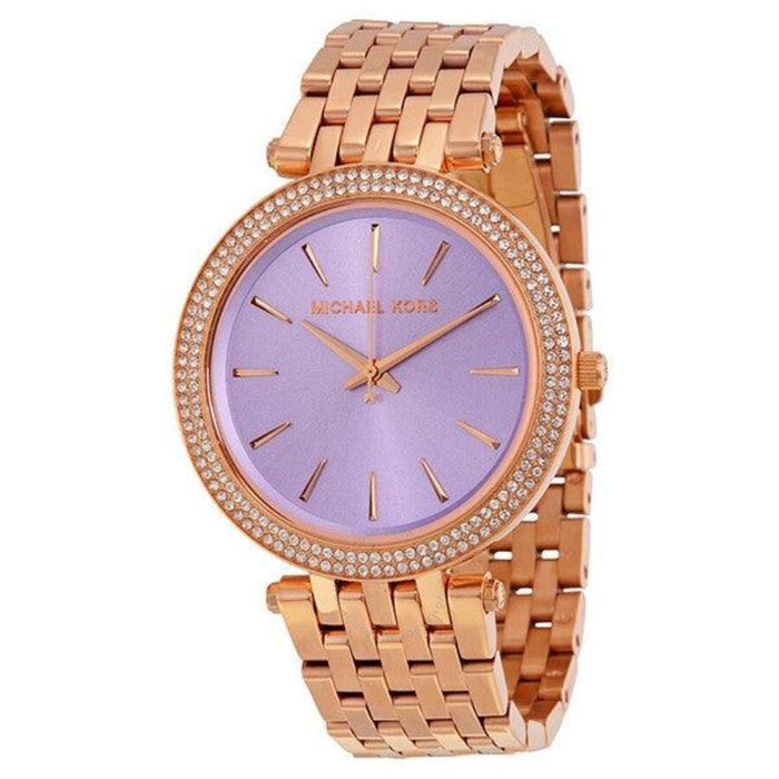 Michael Kors MK3400 Darci Purple Two Tone Rose Gold Stainless Steel Ladies Watch