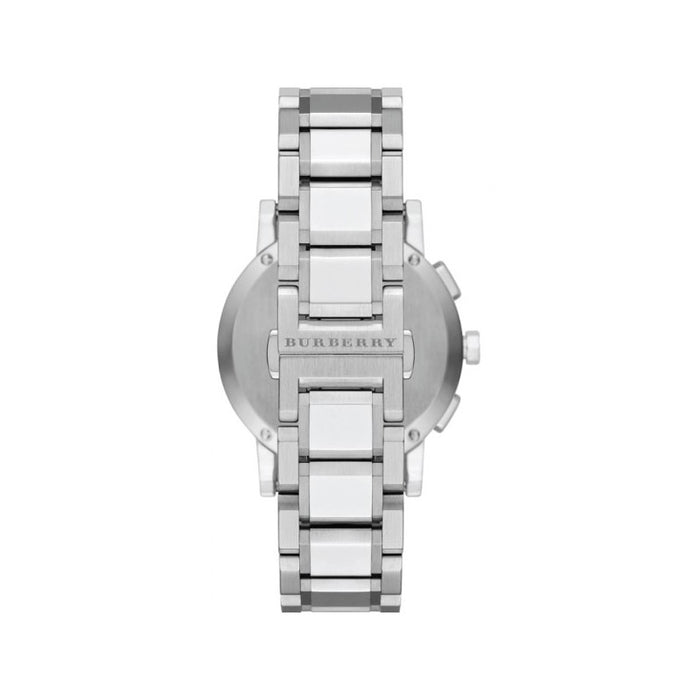 Burberry BU9750 Silver Dial Stainless Steel Chronograph Ladies Watch