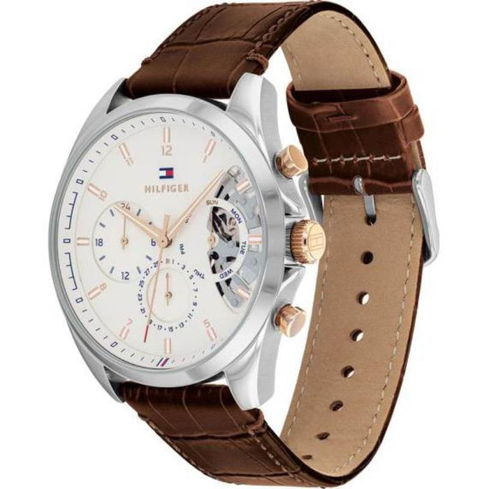 Mens / Gents White Chronograph Tommy Hilfiger Designer Watch 1791418