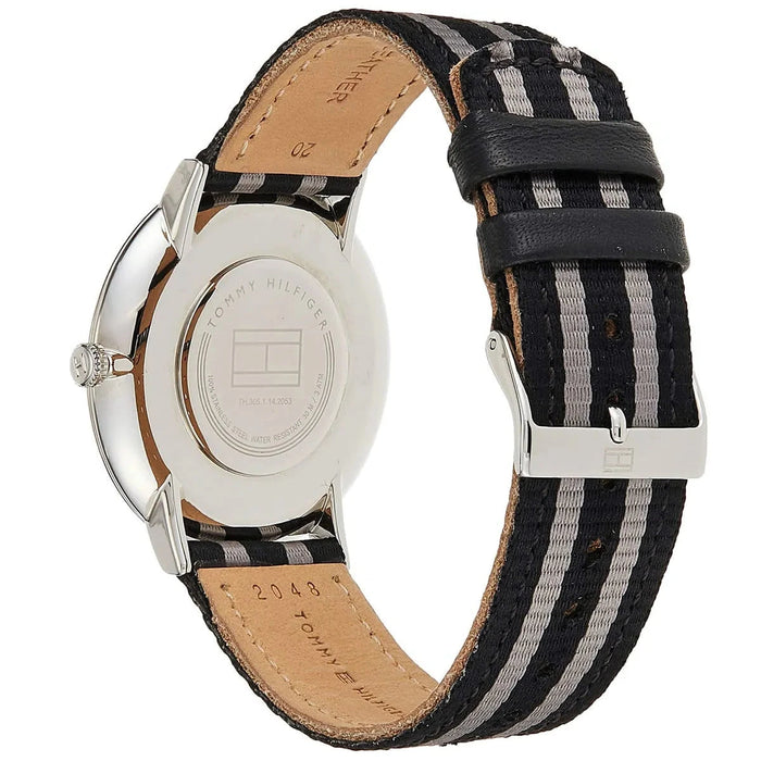 Mens / Gents Ultra Slim Fabric Strap Tommy Hilfiger Designer Watch 1791329