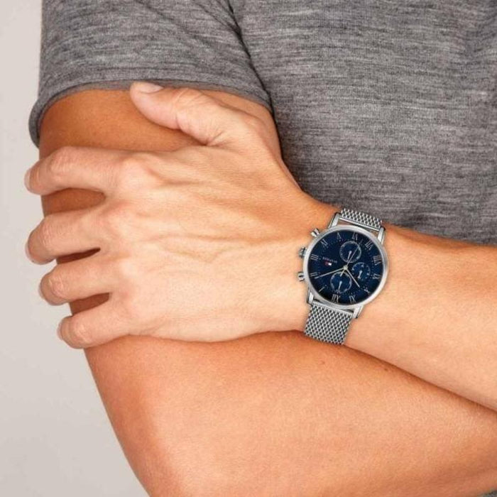 Mens / Gents Blue Chronograph Tommy Hilfiger Designer Watch 1791398