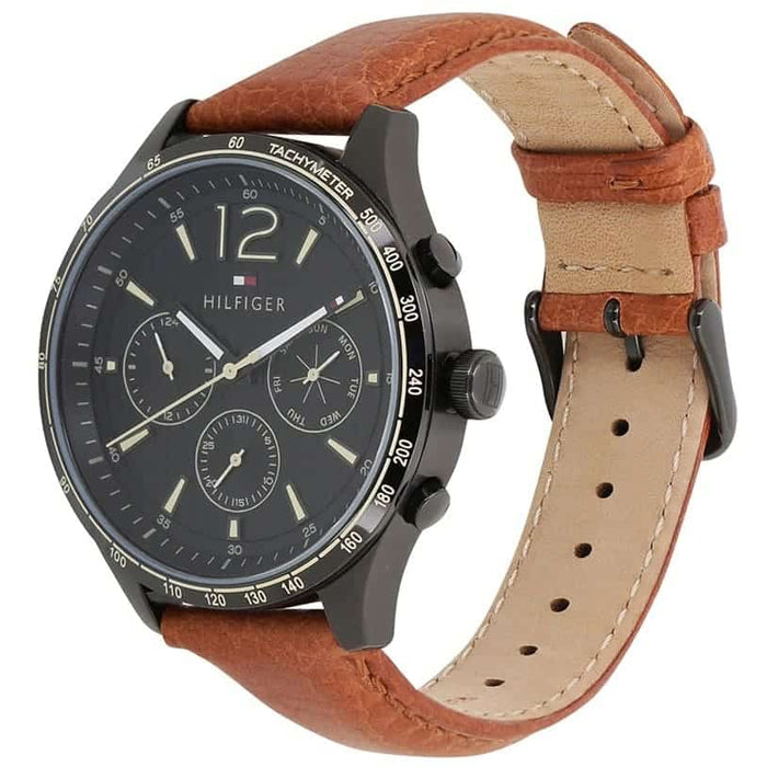 Mens / Gents Gavin Brown Leather Chronograph Tommy Hilfiger Designer Watch 1791470