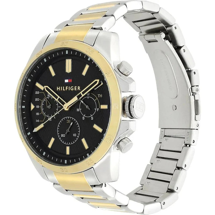 Mens / Gents Silver & Gold Stainless Steel Tommy Hilfiger Designer Watch 1791559