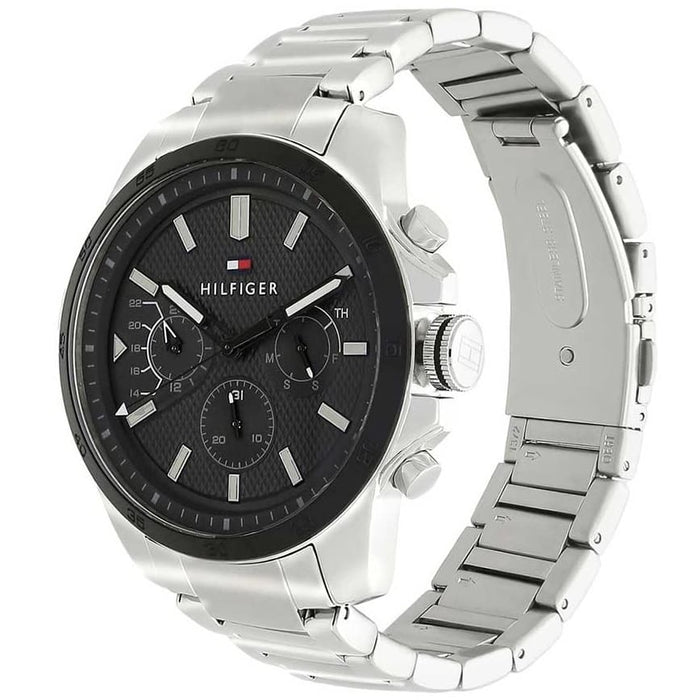 Mens / Gents Decker Silver Stainless Steel Tommy Hilfiger Designer Watch 1791564