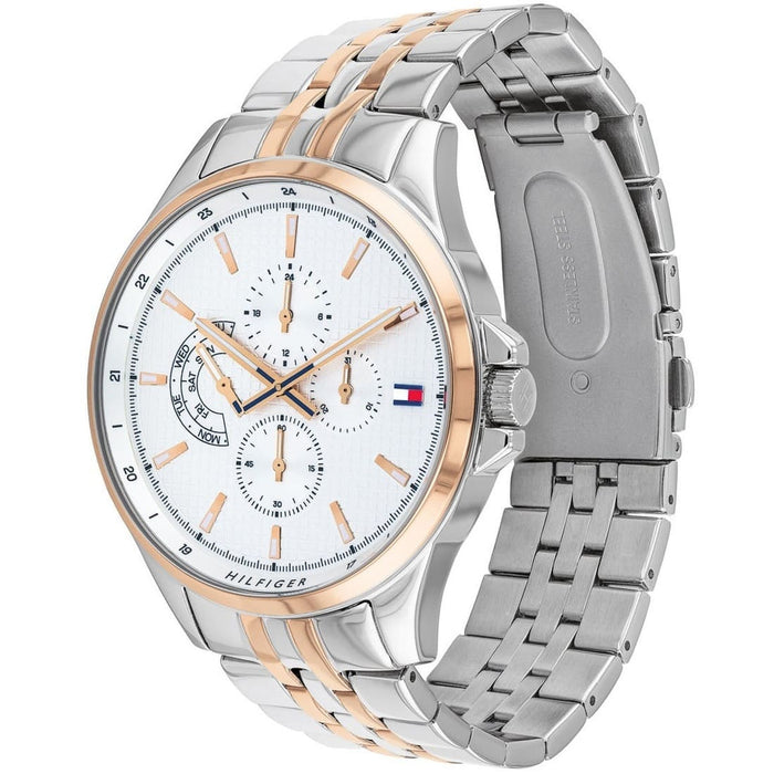 Mens / Gents Shawn Two Tone Chronogrpah Tommy Hilfiger Designer Watch 1791617