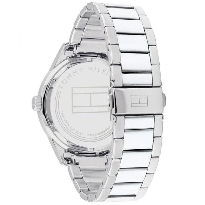 Mens / Gents Austin Silver Stainless Steel Chronograph Tommy Hilfiger Designer Watch 1791639