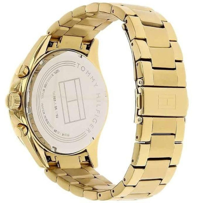 Mens / Gents Gold Chronograph Tommy Hilfiger Designer Watch 1791121