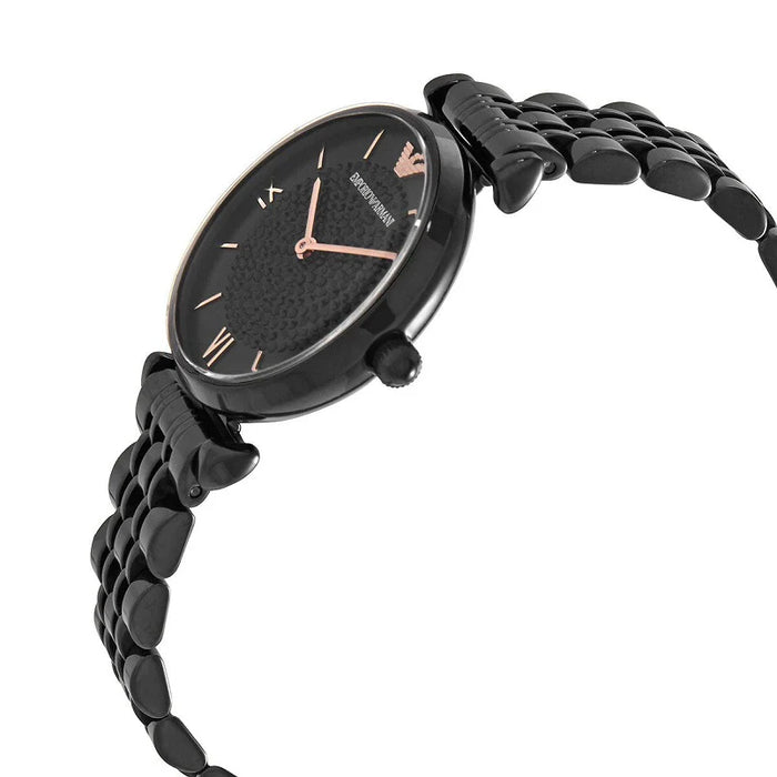 Emporio Armani AR11245 Black Stainless Steel Ladies Watch