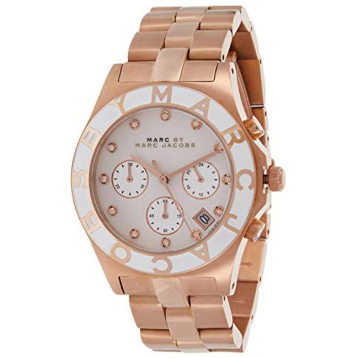 Marc Jacobs MBM3082 Blade Rose Gold Stainless Steel Chronograph Ladies Watch