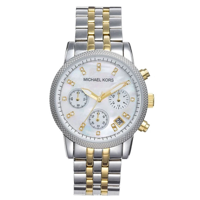 Michael Kors Ritz Tri-tone Chrono Ladies Two-Tone Watch MK5057