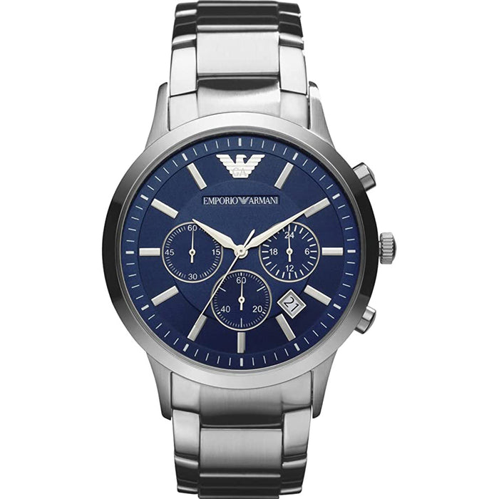 Emporio Armani AR2448 Blue Dial Stainless Steel Chronograph Men's Watch