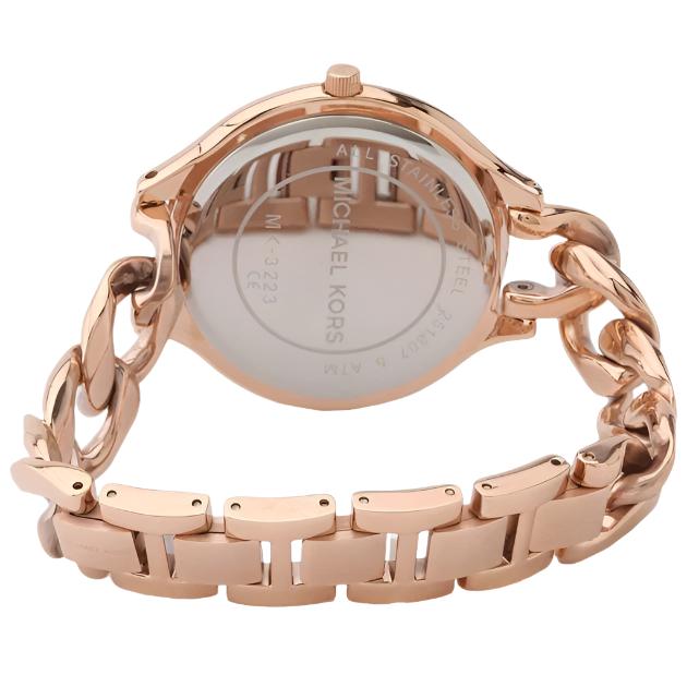 Michael Kors MK3223 Slim Runway Rose Gold Twist Stainless Steel Ladies Watch