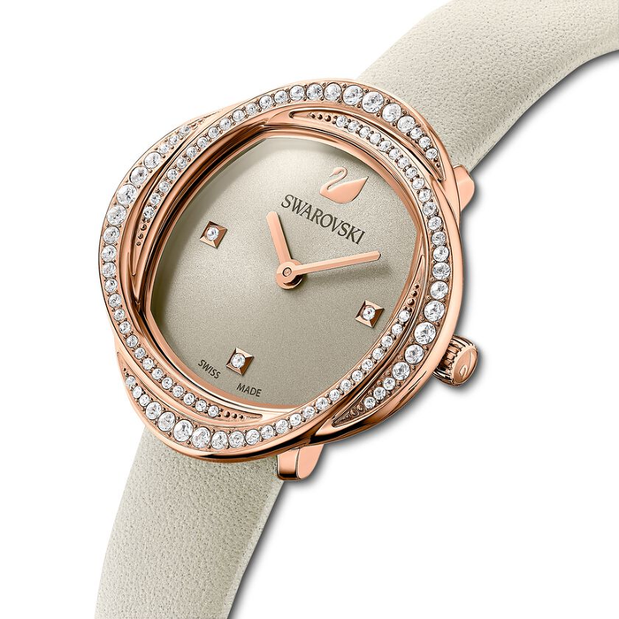 Swarovski 5552424 Crystal Flower Ladies Beige Watch