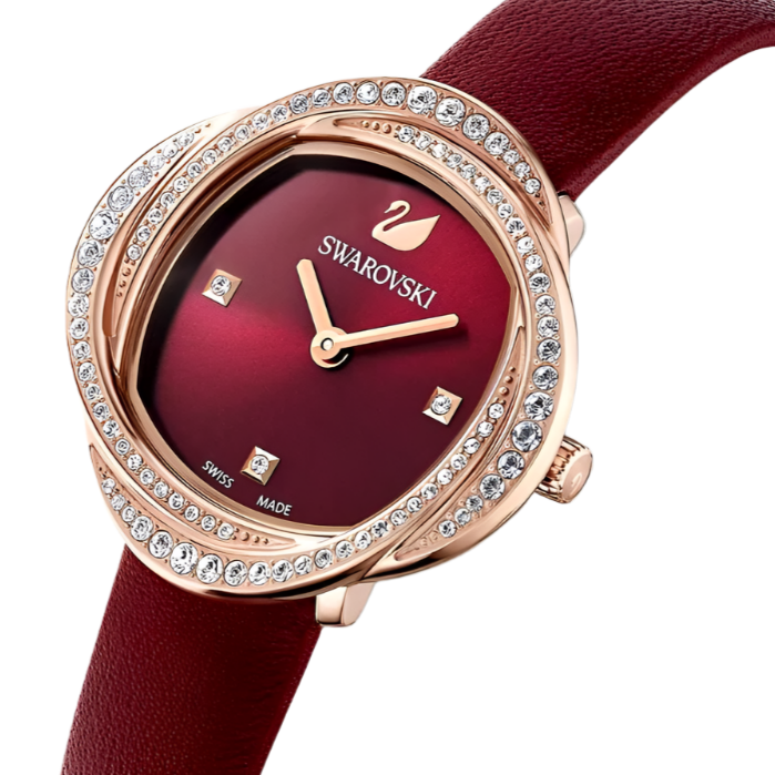 Swarovski 5552780 Crystal Flower Ladies Red Watch