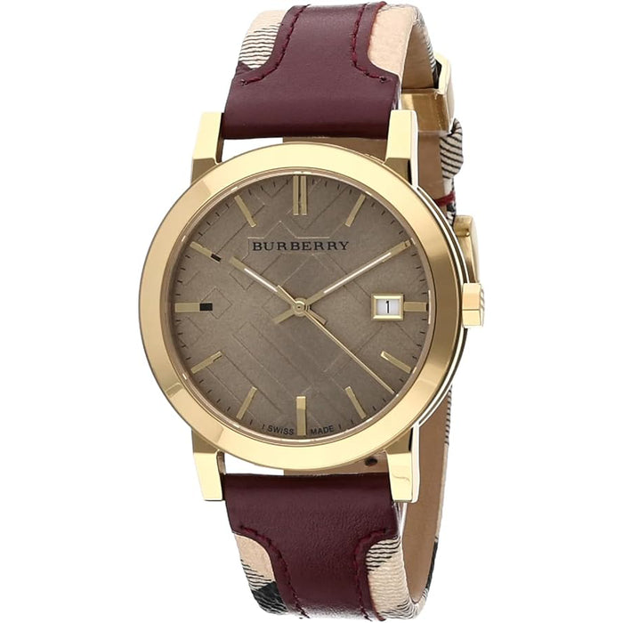 Burberry BU9017 The City Check Champagne Ladies Watch