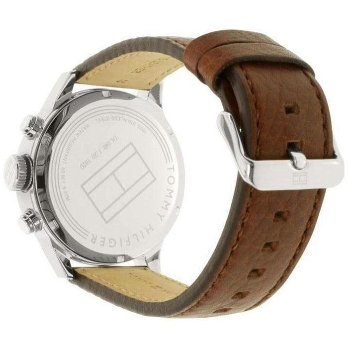 Mens / Gents Trent Two Tone Brown Leather Strap Tommy Hilfiger Designer Watch 1791137