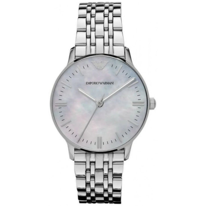 Emporio Armani  AR1602 Silver Stainless Steel Mother of Pearl Ladies Watch