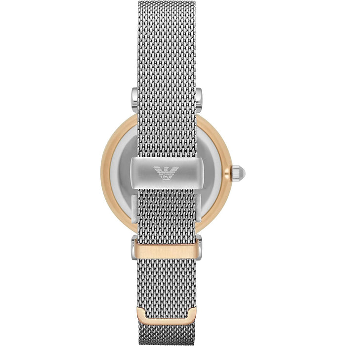 Emporio Armani AR2068 Silver Mesh Mother of Pearl  Ladies Watch