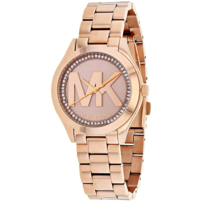 Michael Kors Ladies Mini Slim Runway Rose Gold Watch MK3549