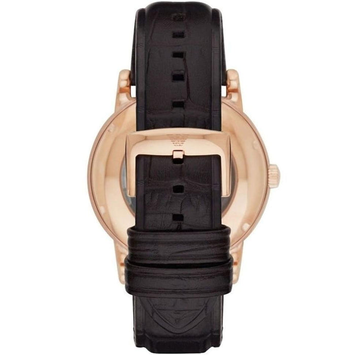 Emporio Armani  AR1983 Brown Leather and Rose Gold Men's Watch