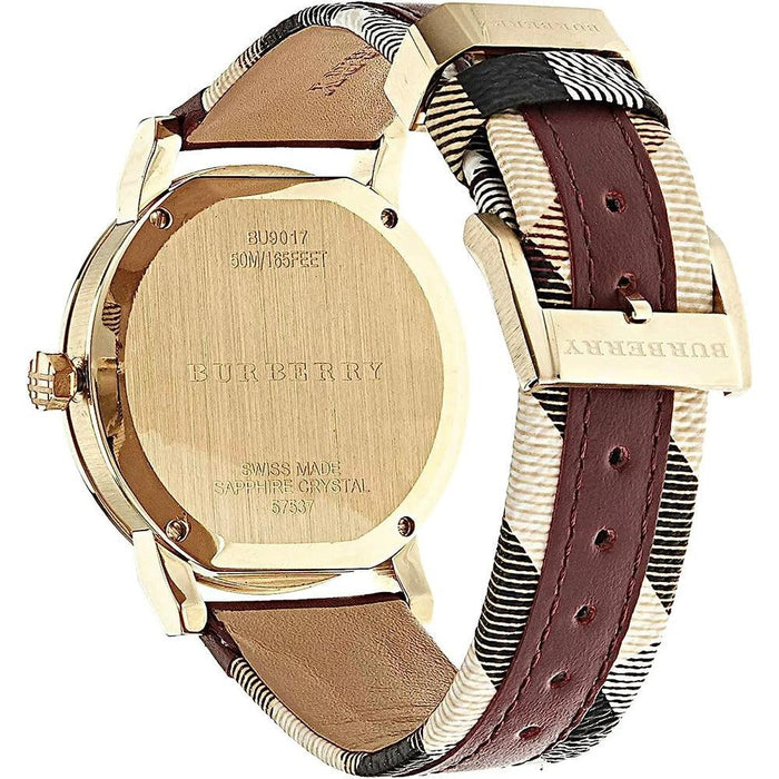 Burberry BU9017 The City Check Champagne Ladies Watch