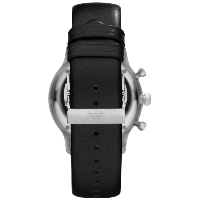 Emporio Armani  AR0397 Gianni Black Leather Men's Watch