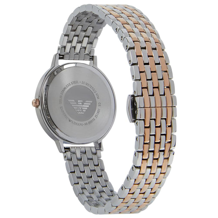 Emporio Armani AR11113 Silver Rose Gold Stainless Steel Ladies Watch