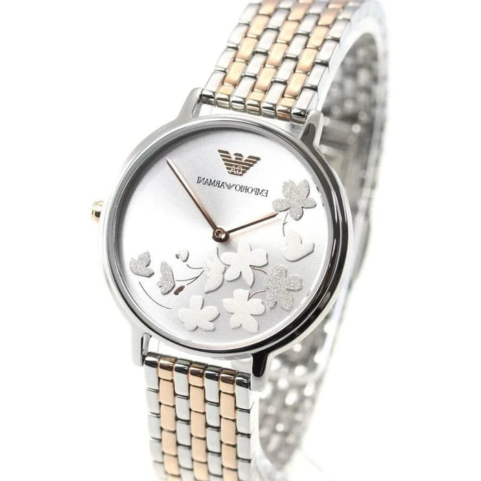 Emporio Armani AR11113 Silver Rose Gold Stainless Steel Ladies Watch