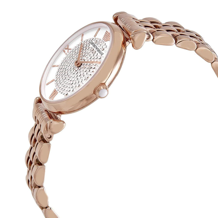 Emporio Armani AR11244 Rose Gold Glitz Stainless Steel Ladies Watch