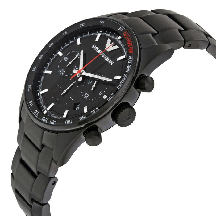 Emporio Armani AR6094 Black Stainless Steel Chronograph Men's Watch