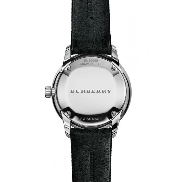 Burberry BU10008 Check Stamped Men's Black Watch