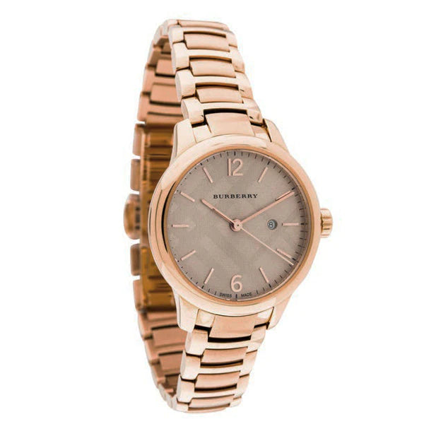 Burberry BU10116 Rose Gold Swiss Stainless Steel Bracelet Ladies Watch