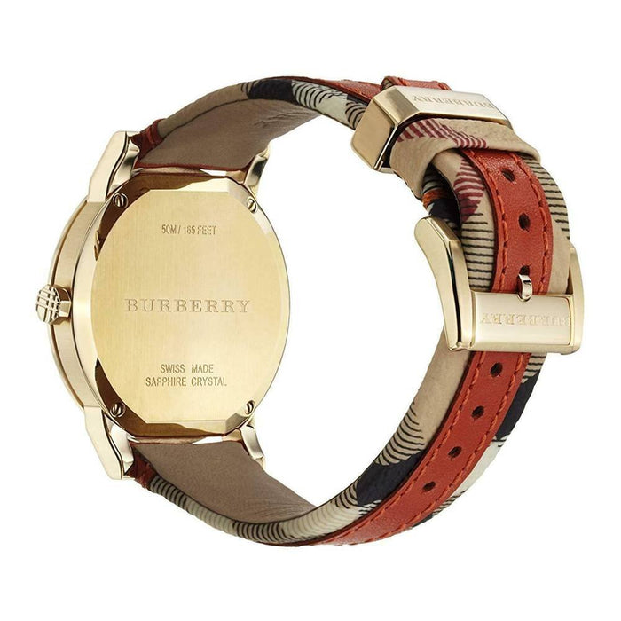 Burberry BU9016 The City Check Champagne Ladies Watch