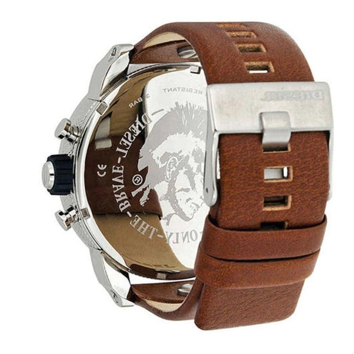 Diesel DZ7264 Little Daddy Brown Leather Chronograph Men's Watch