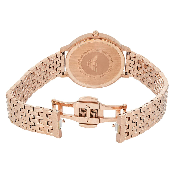 Emporio Armani Ladies T-Bar Gianni Rose Gold Watch AR11145