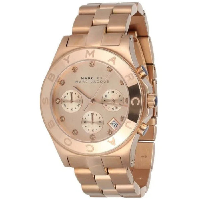 Marc Jacobs  MBM3102 Rose Gold Stainless Steel Chronograph  Ladies Watch