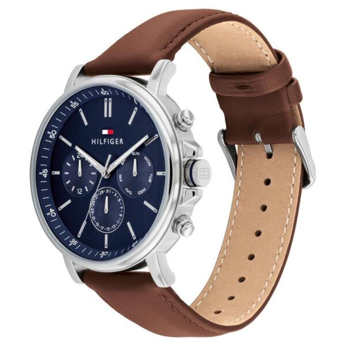 Mens / Gents Briggs Brown Leather Strap Tommy Hilfiger Designer Watch 1791424