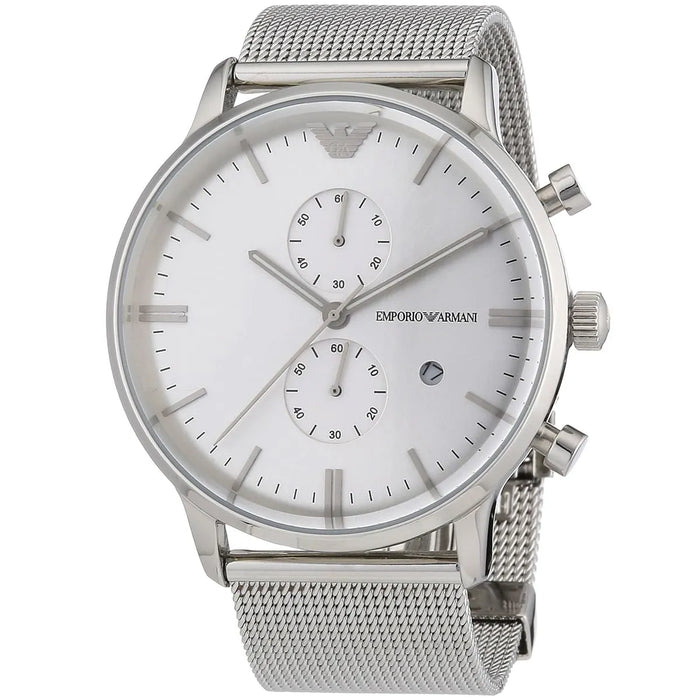 Emporio Armani Men's Silver Watch AR0390