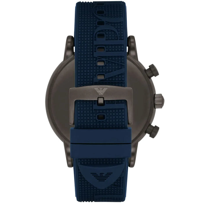 Emporio Armani  AR11023 Luigi Blue Rubber Chronograph Men's Watch