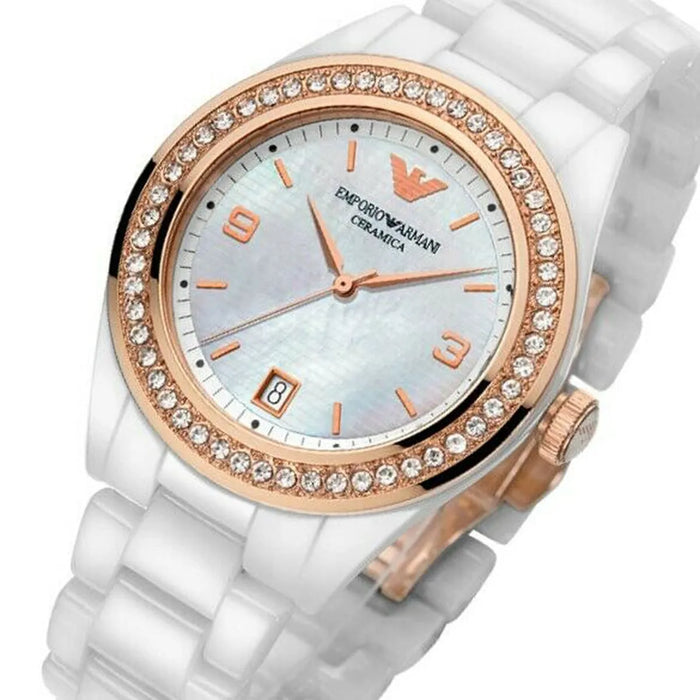 Emporio Armani AR1472 Ceramic White Ladies Watch