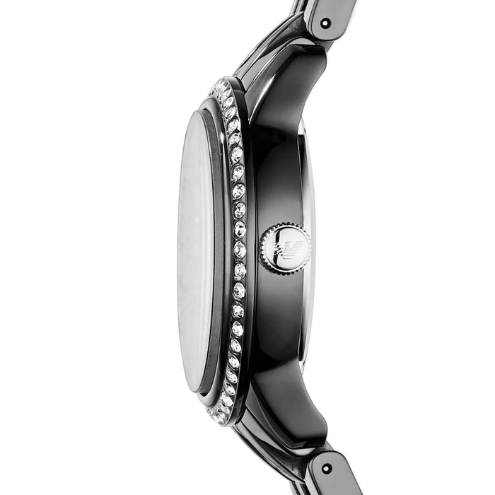 Emporio Armani AR1478 Black Ceramic Stainless Steel Ladies Watch