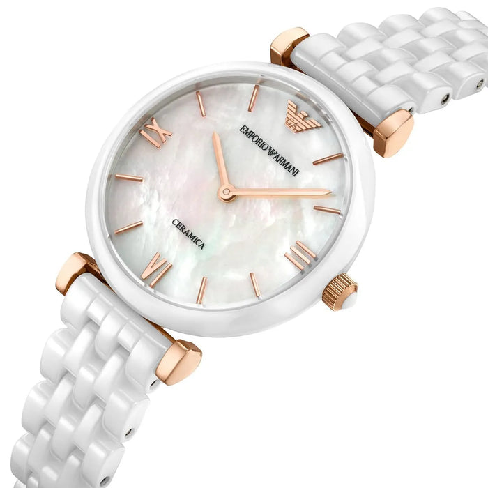 Emporio Armani AR1486 White Ceramic Ladies Watch