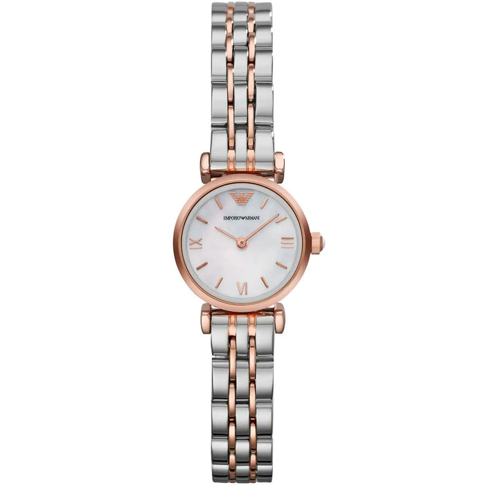 Emporio Armani AR1764 Silver and Rose Gold Stainless Steel Ladies Watch