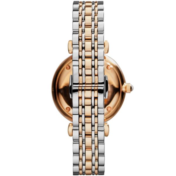 Emporio Armani AR1840 Silver and Rose Gold Two Tone Stainless Steel Ladies Watch