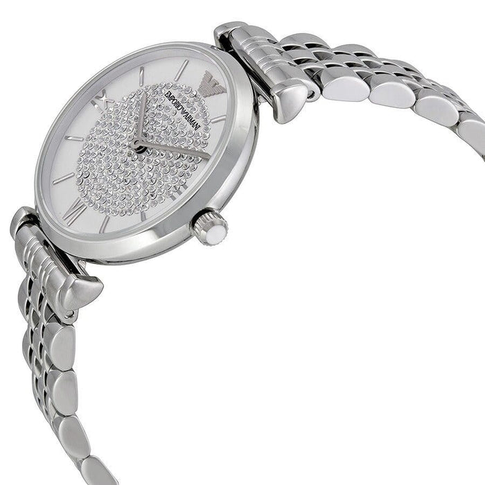 Emporio Armani AR1925 Silver Stainless Steel Crystal Ladies Watch