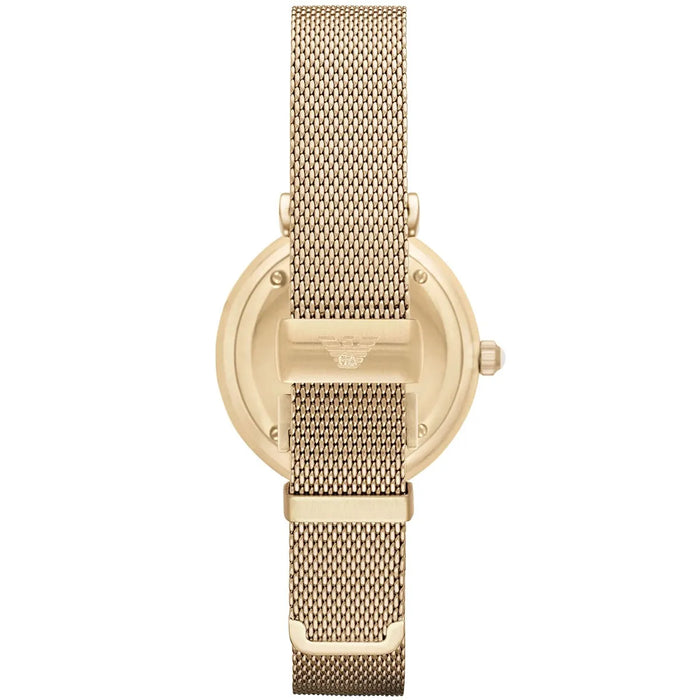 Emporio Armani  AR1957 Gold Slim Mesh Ladies Watch